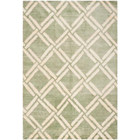 Safavieh 9 x 12 ft. Moroccan Hand Knotted Rectangle Area Rug Green & Ivory MOR551C-9